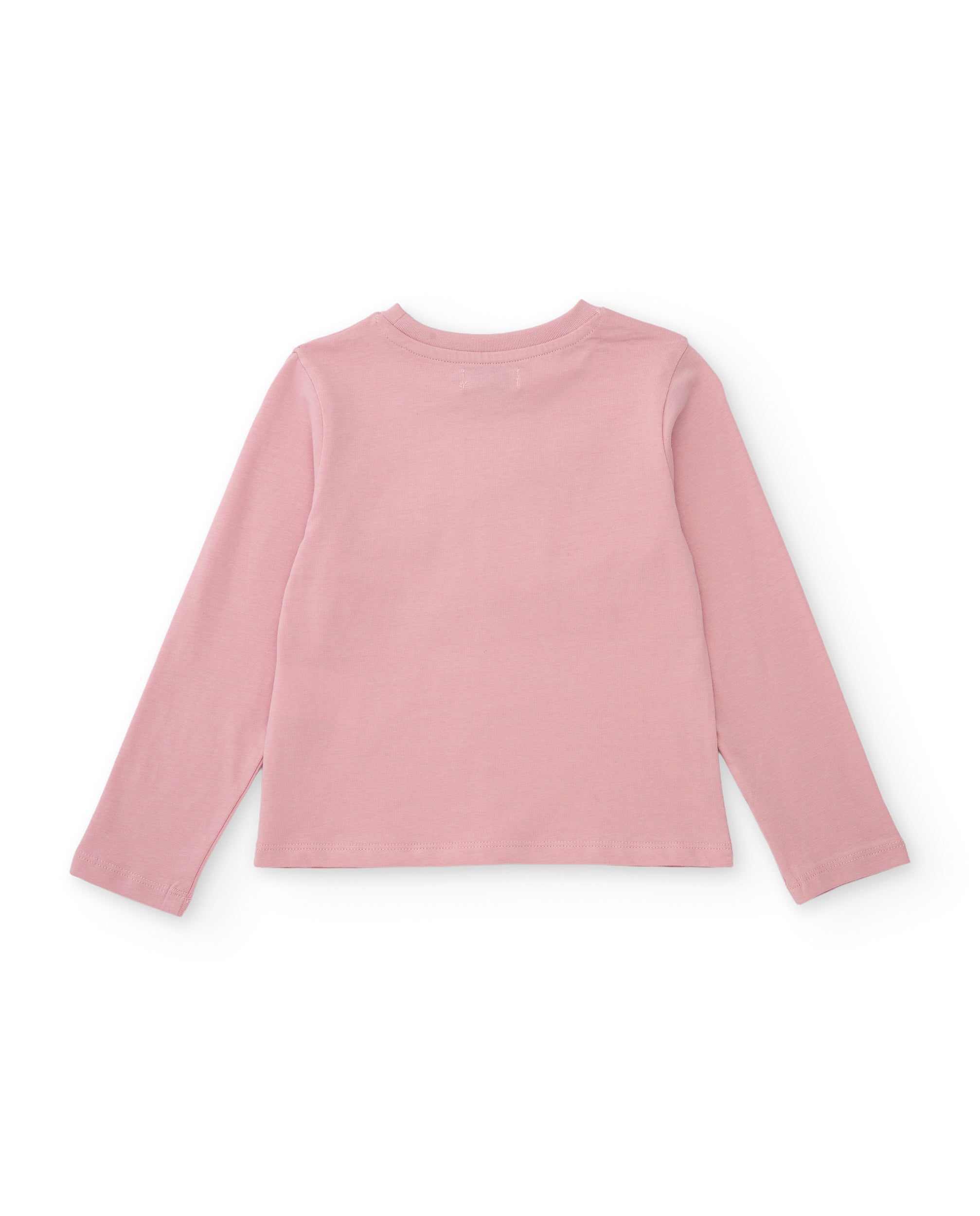 Camiseta de niña de punto con lazos en el pecho y manga larga