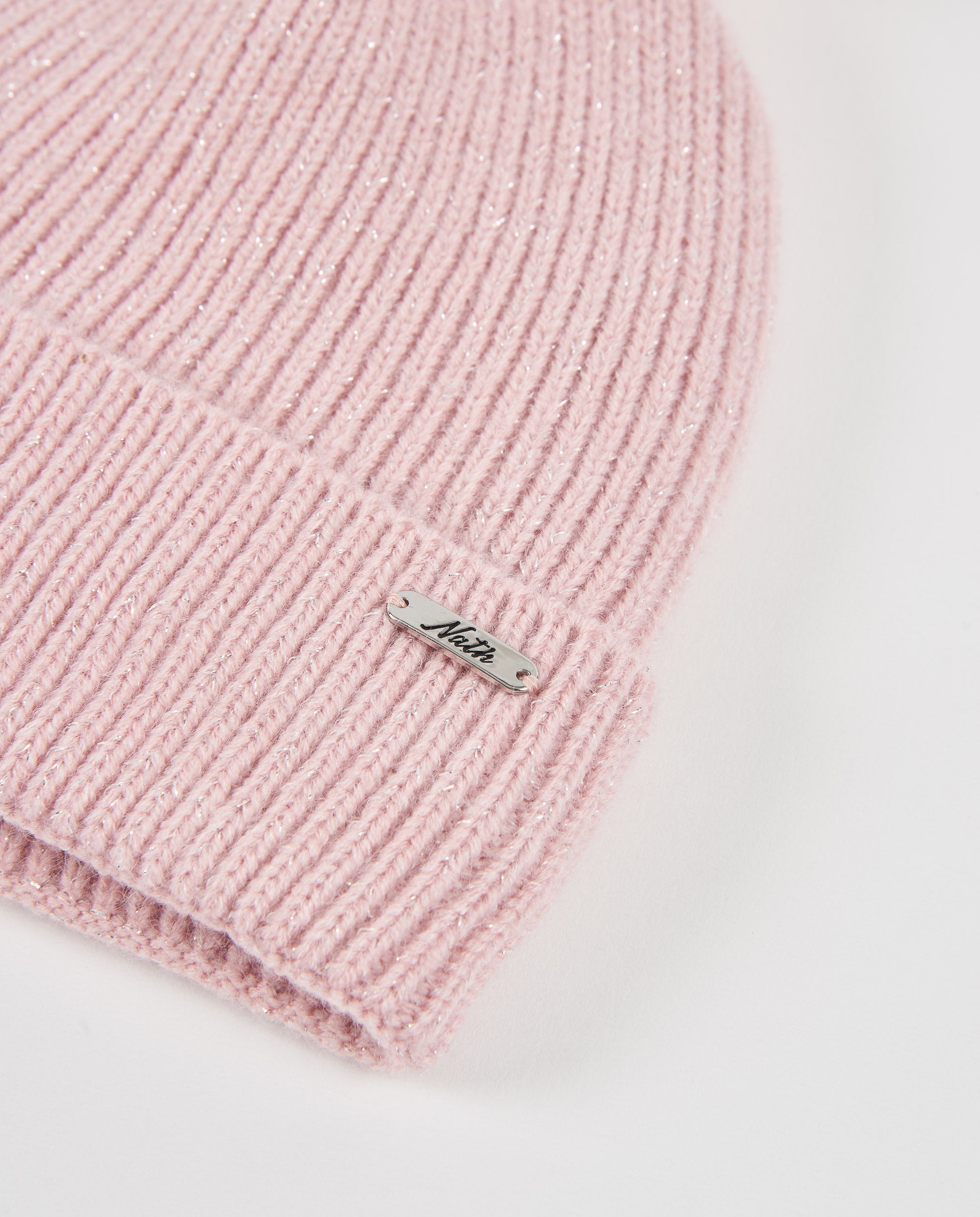 Set de niña de tricot con gorro de pompón y braga de cuello