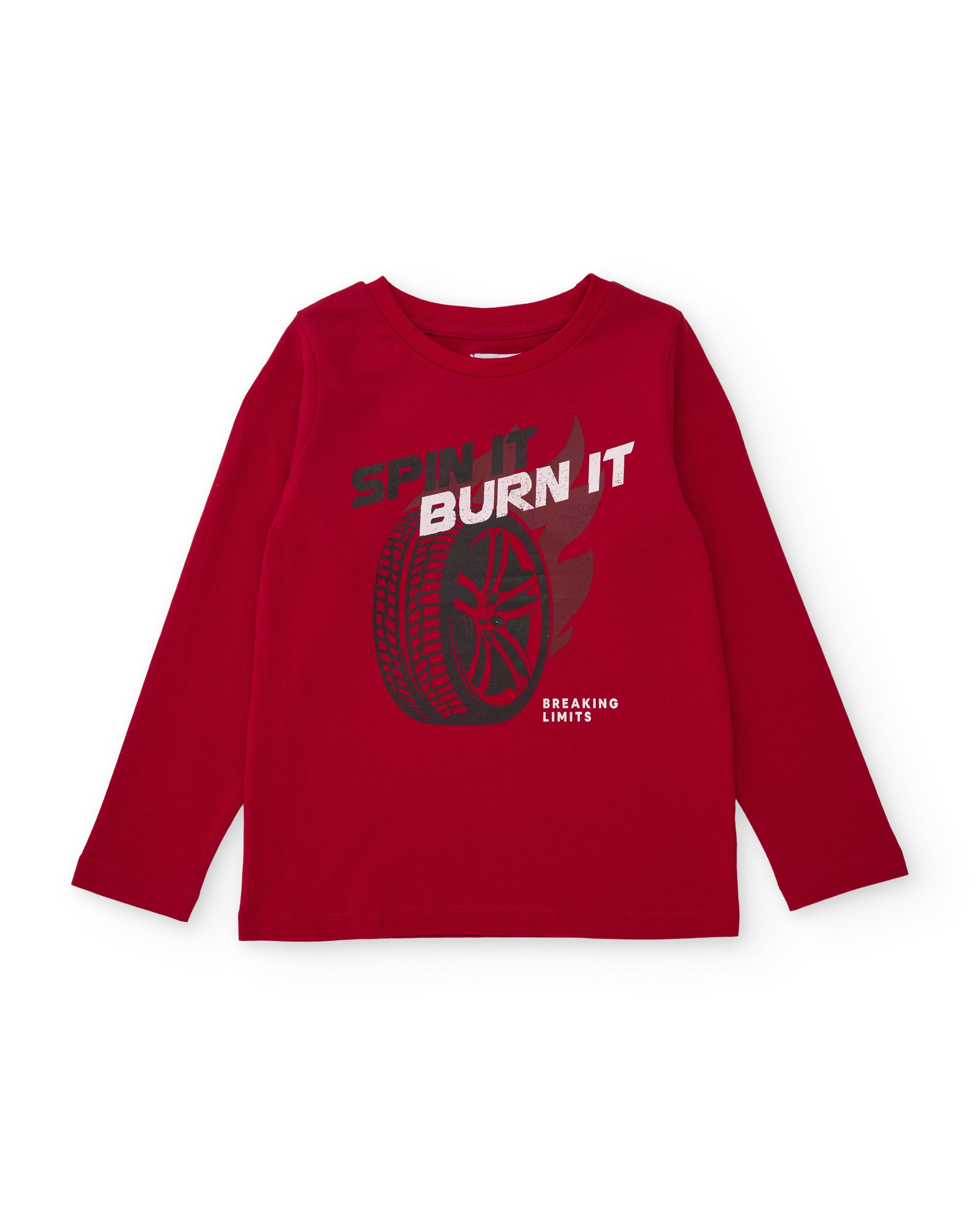 Camiseta de niño de punto con diseño de rueda