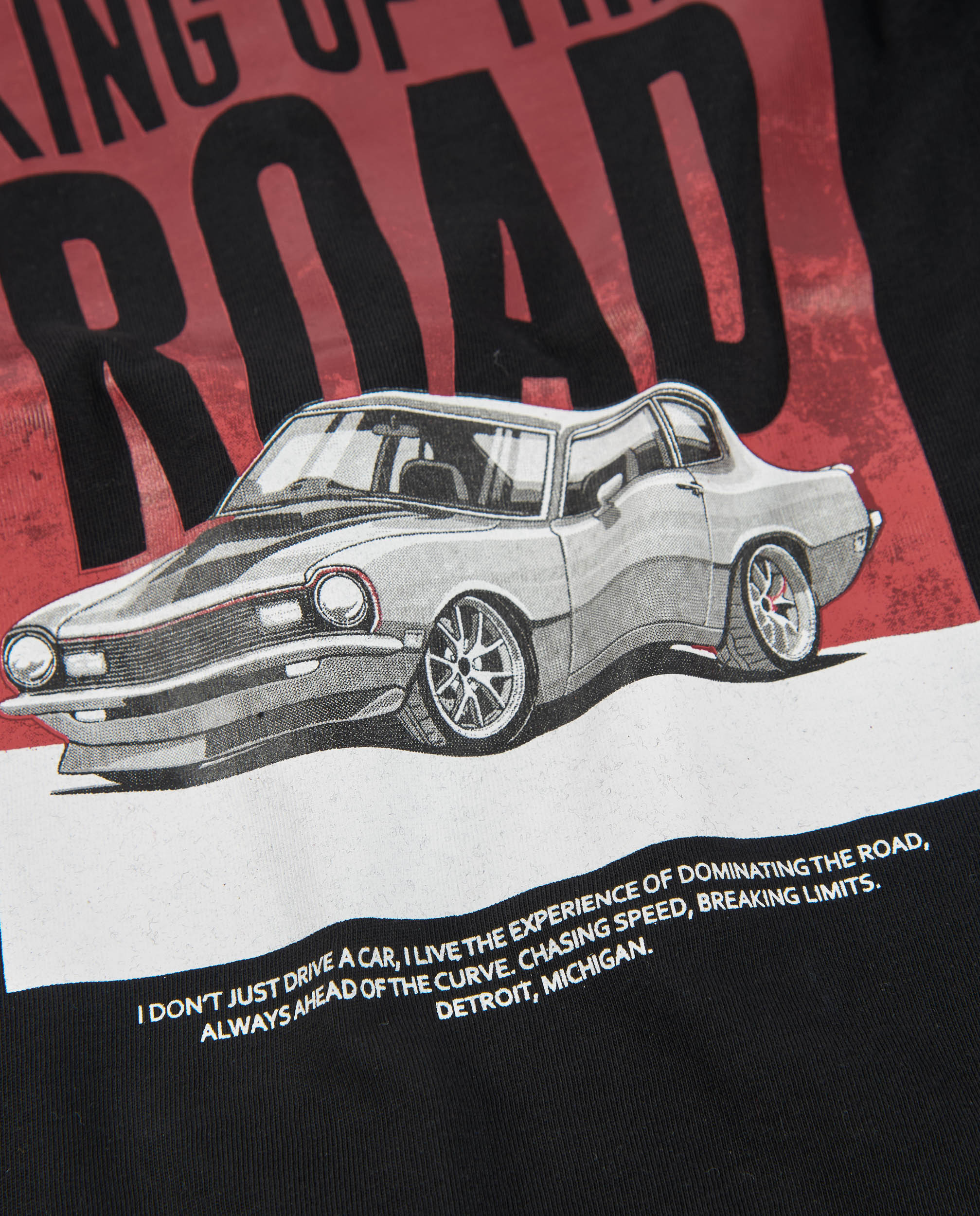 Camiseta de niño de punto con estampado de coche clásico