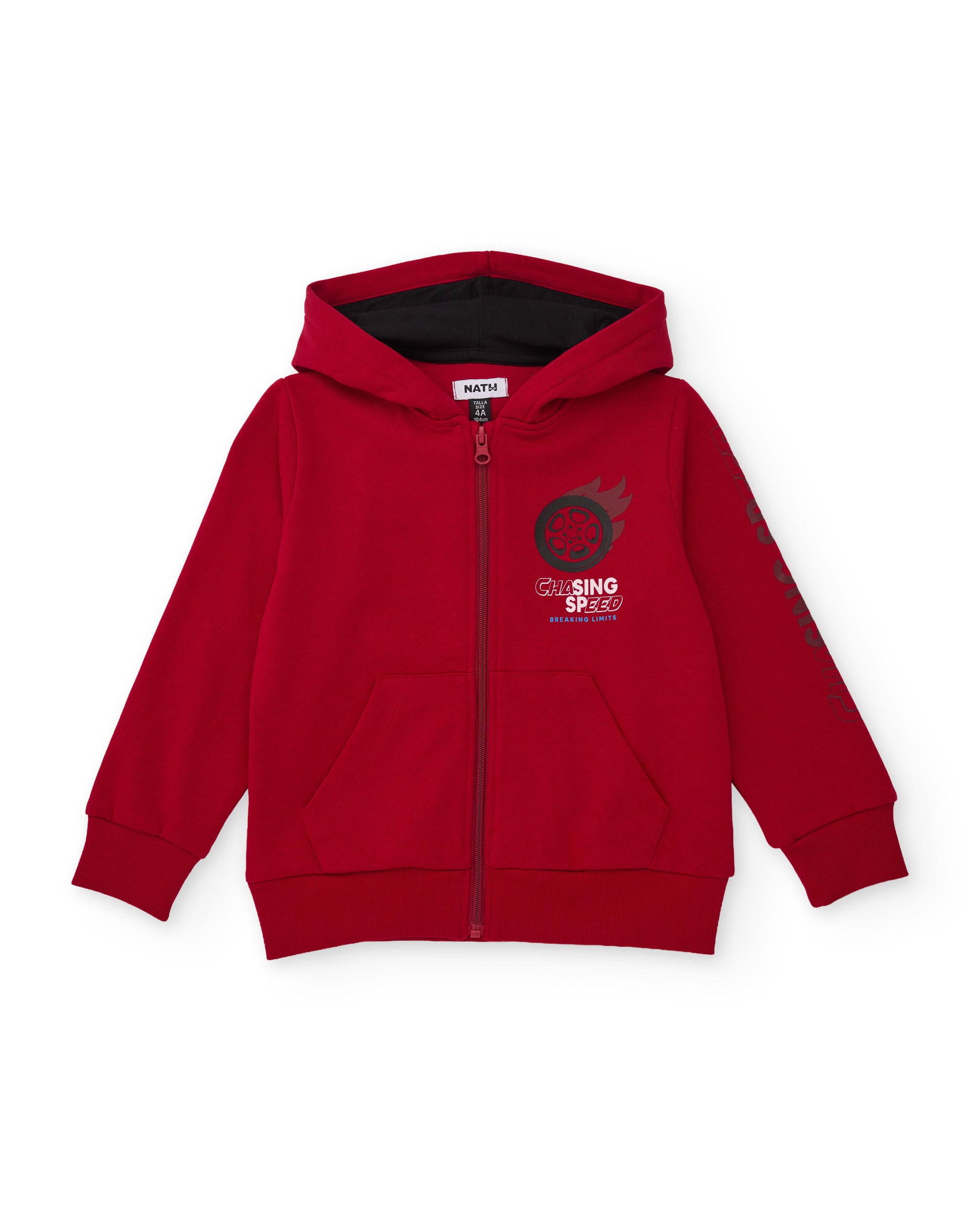 Sudadera de niño de punto con capucha y cierre de cremallera