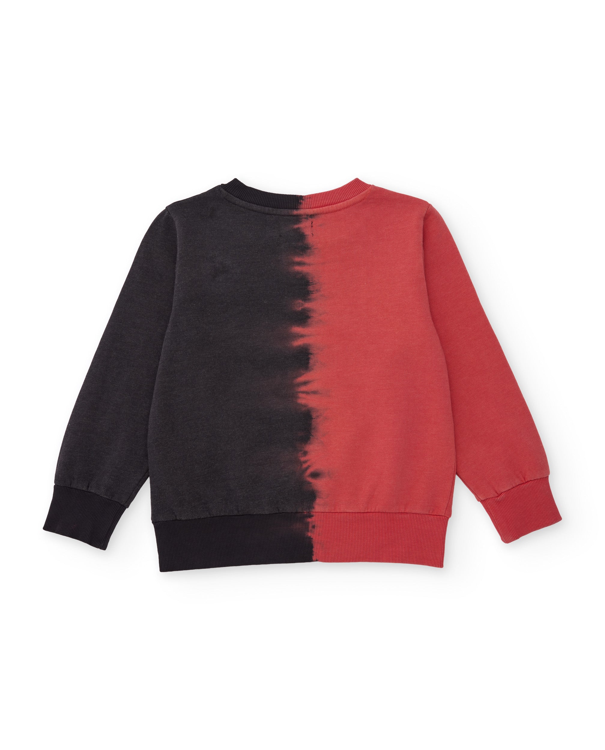 Sudadera de niño de felpa con estampado frontal y colores en contraste