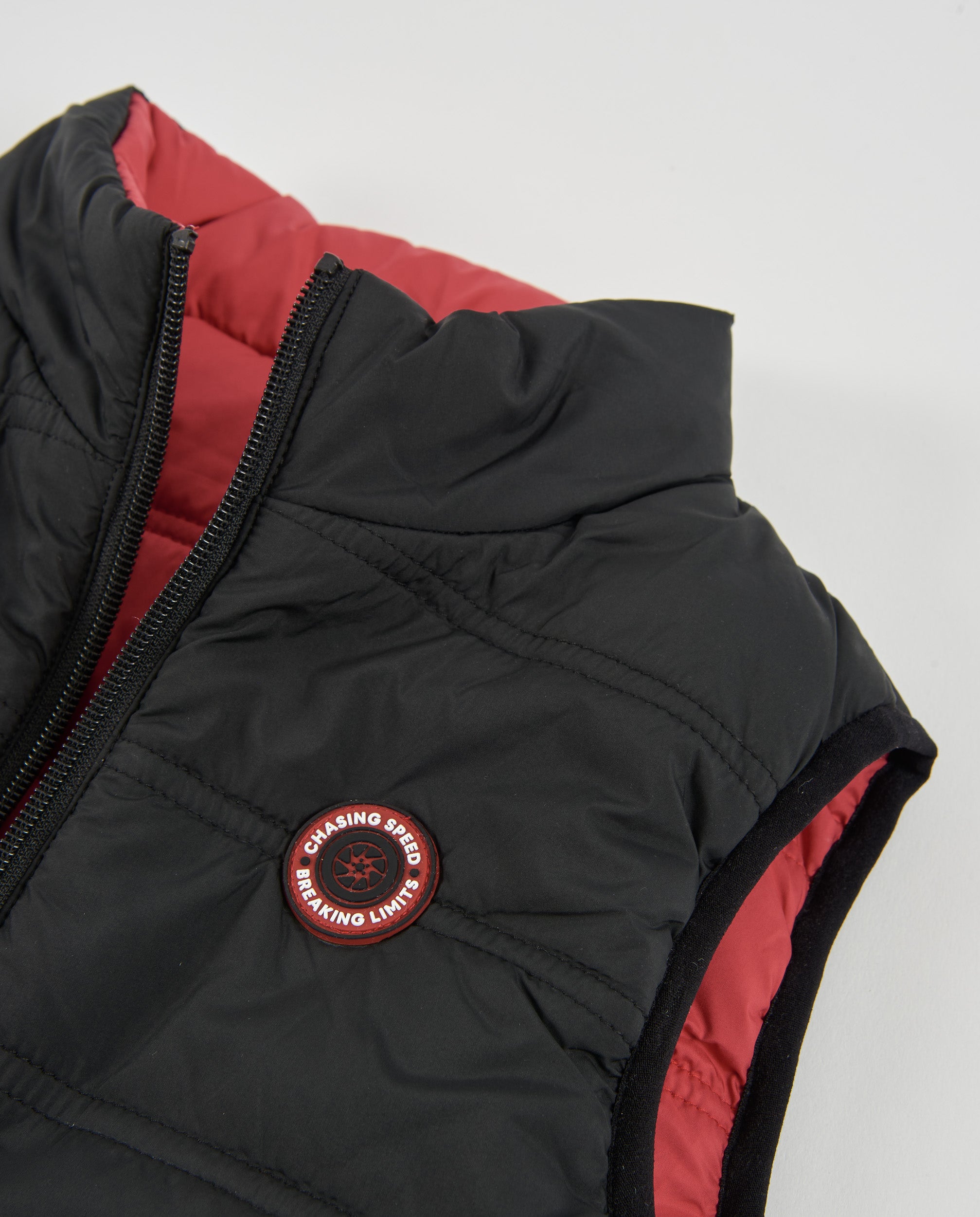 Chaleco de niño acolchado con cremallera frontal y reversible