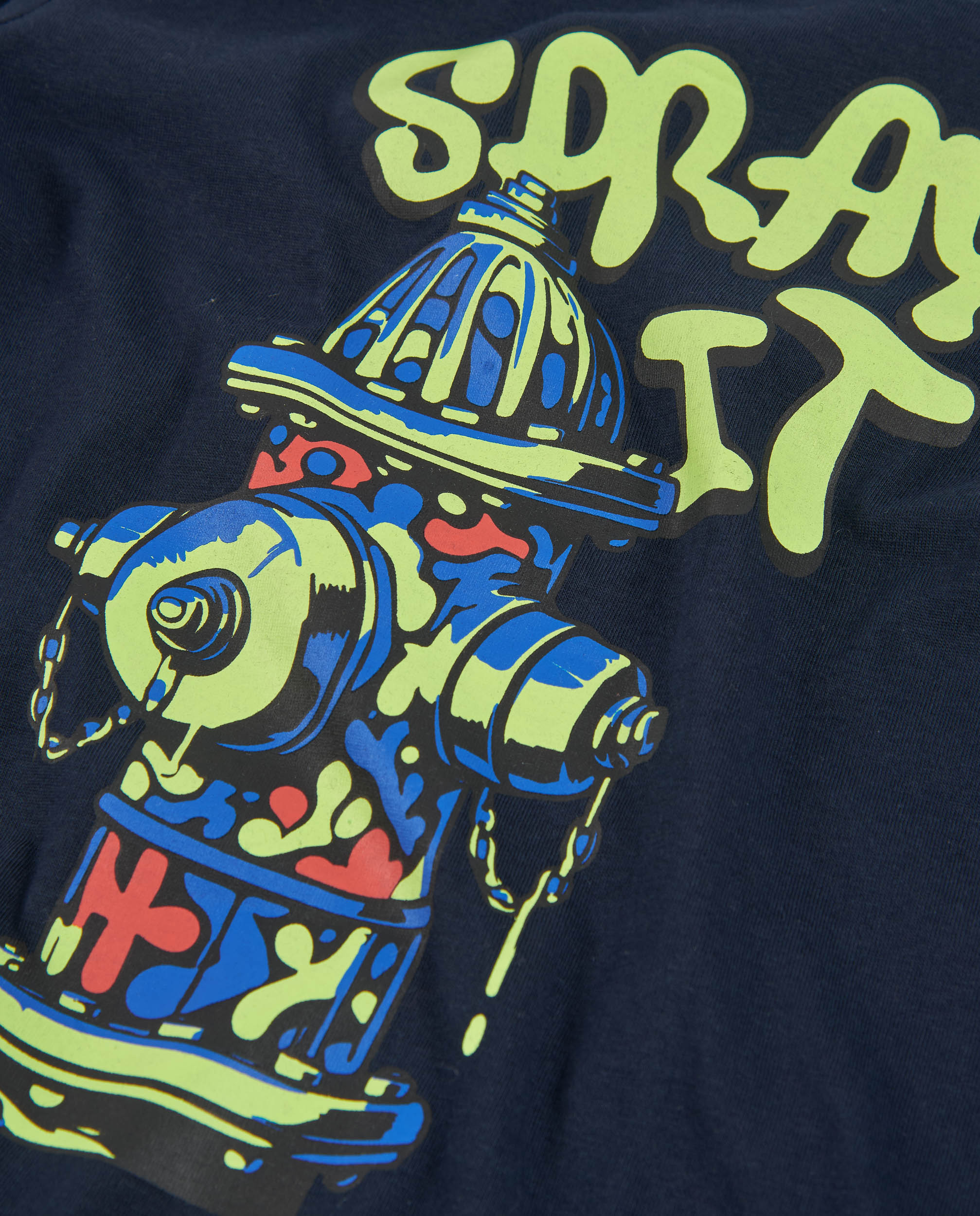 Camiseta de niño de punto con estampado de grafiti