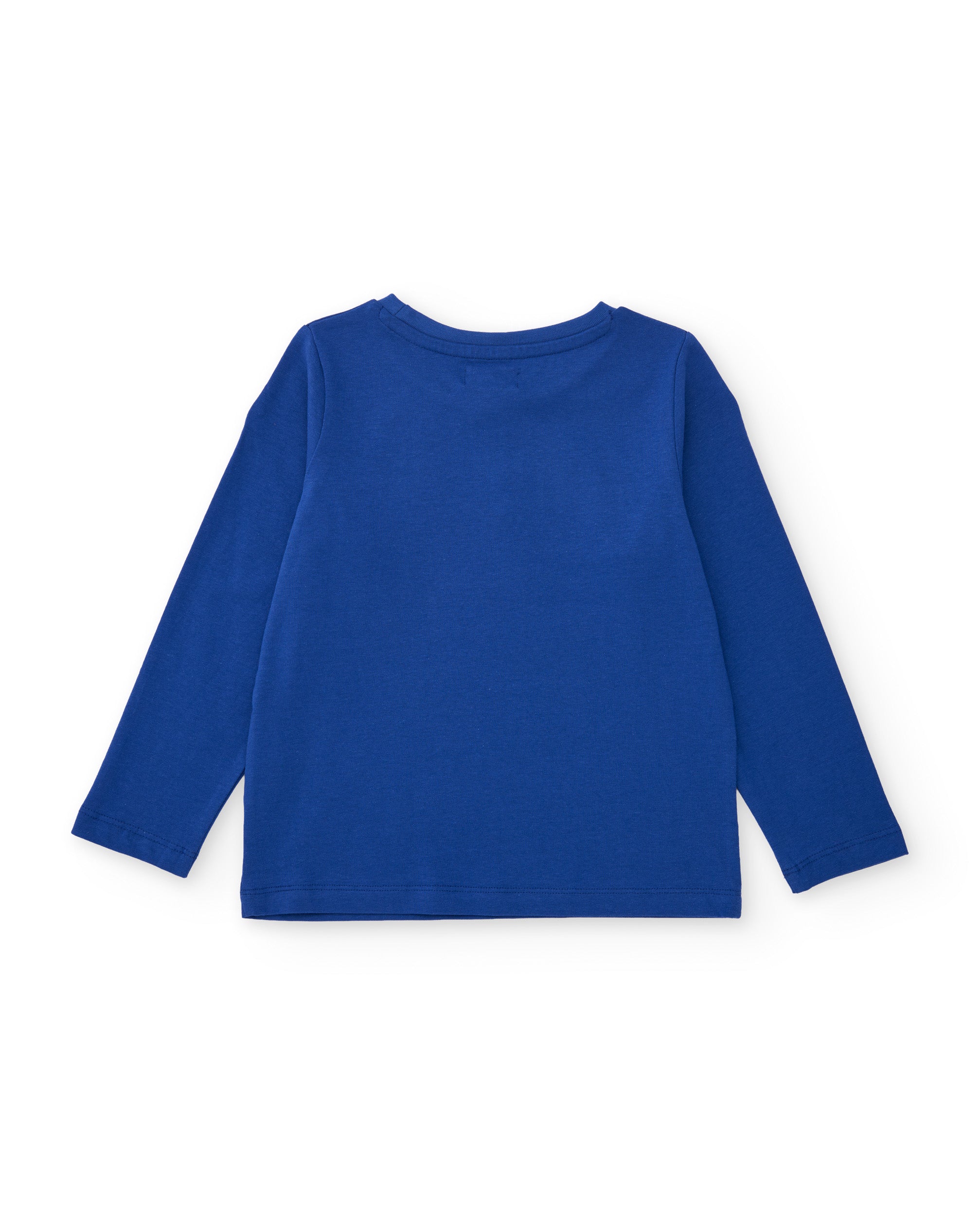 Camiseta de niño de punto con estampado urbano y colores en contraste
