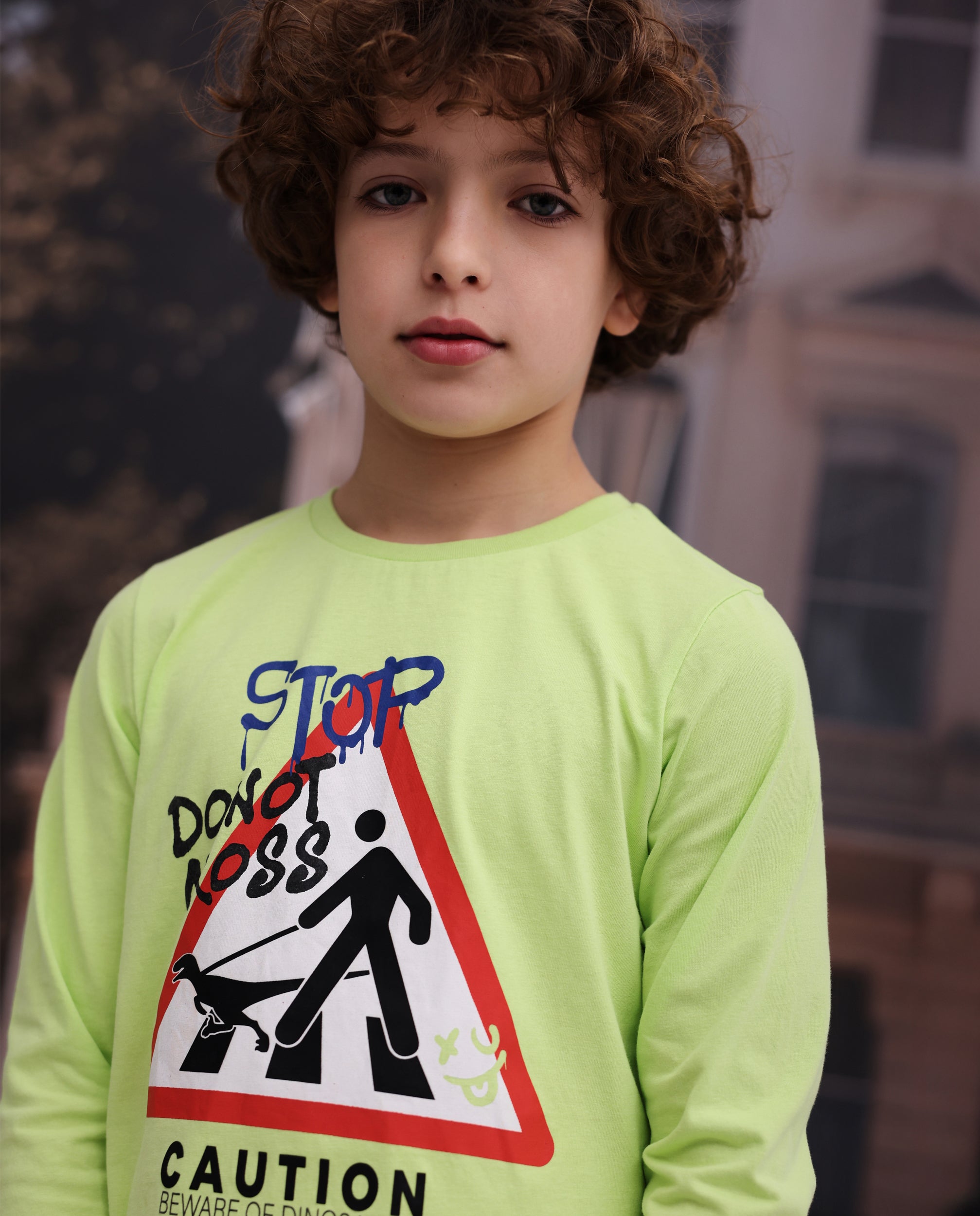 Boys’ long-sleeved knitted T-shirt