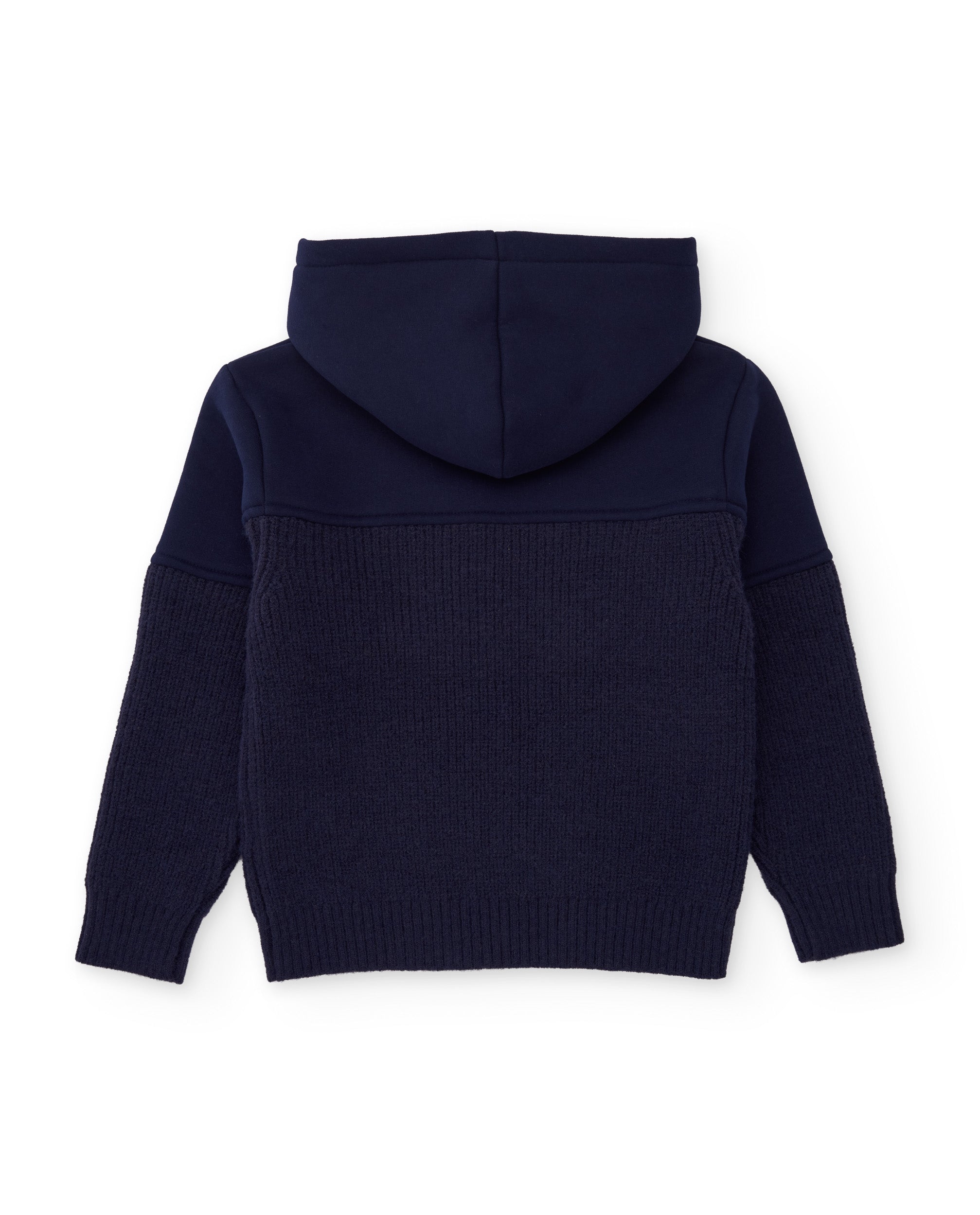 Jersey de niño de tricot con capucha y tejido cálido