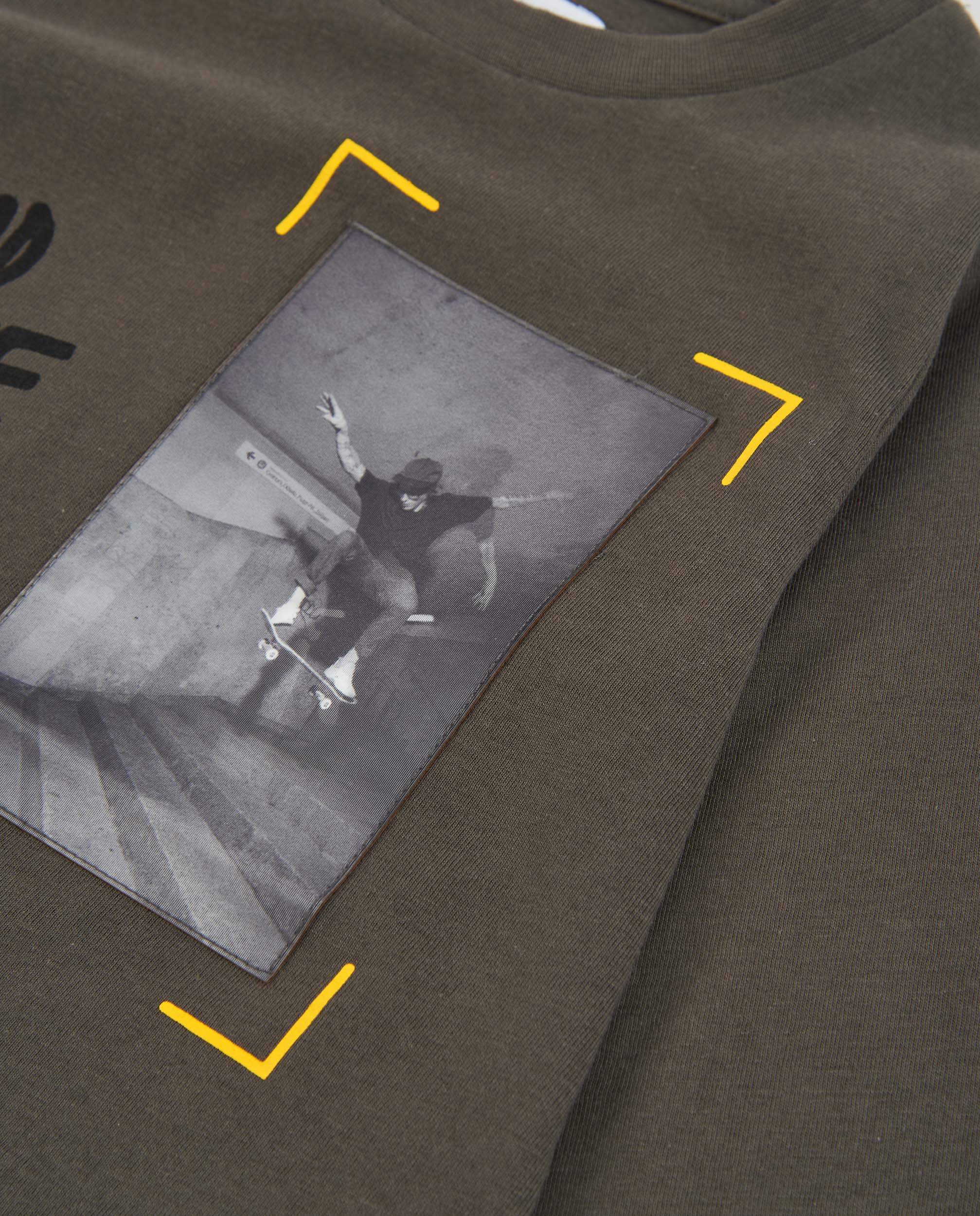 Boys knit T-shirt with a photographic print