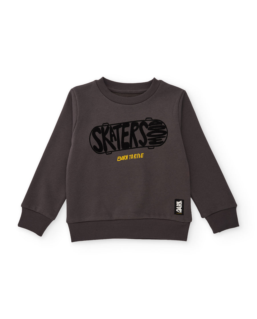 Sudadera de niño de felpa con estampado de tabla de skate