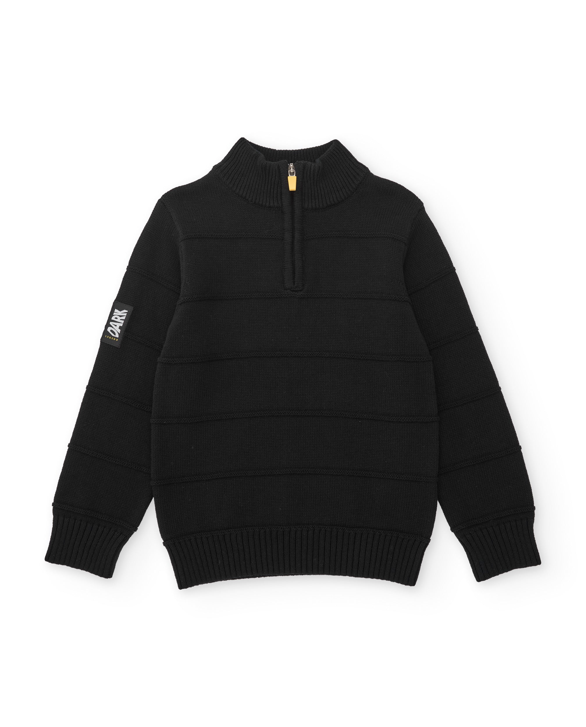 Jersey de niño de tricot con cuello alto y cremallera