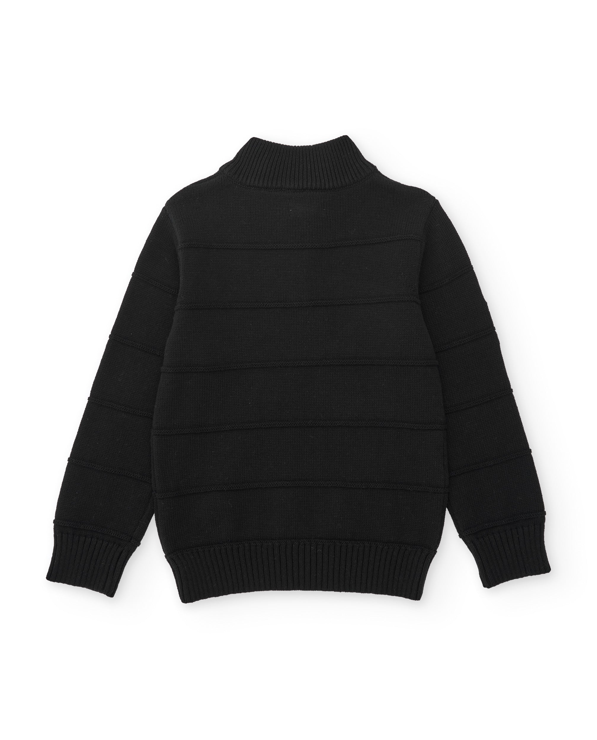 Jersey de niño de tricot con cuello alto y cremallera