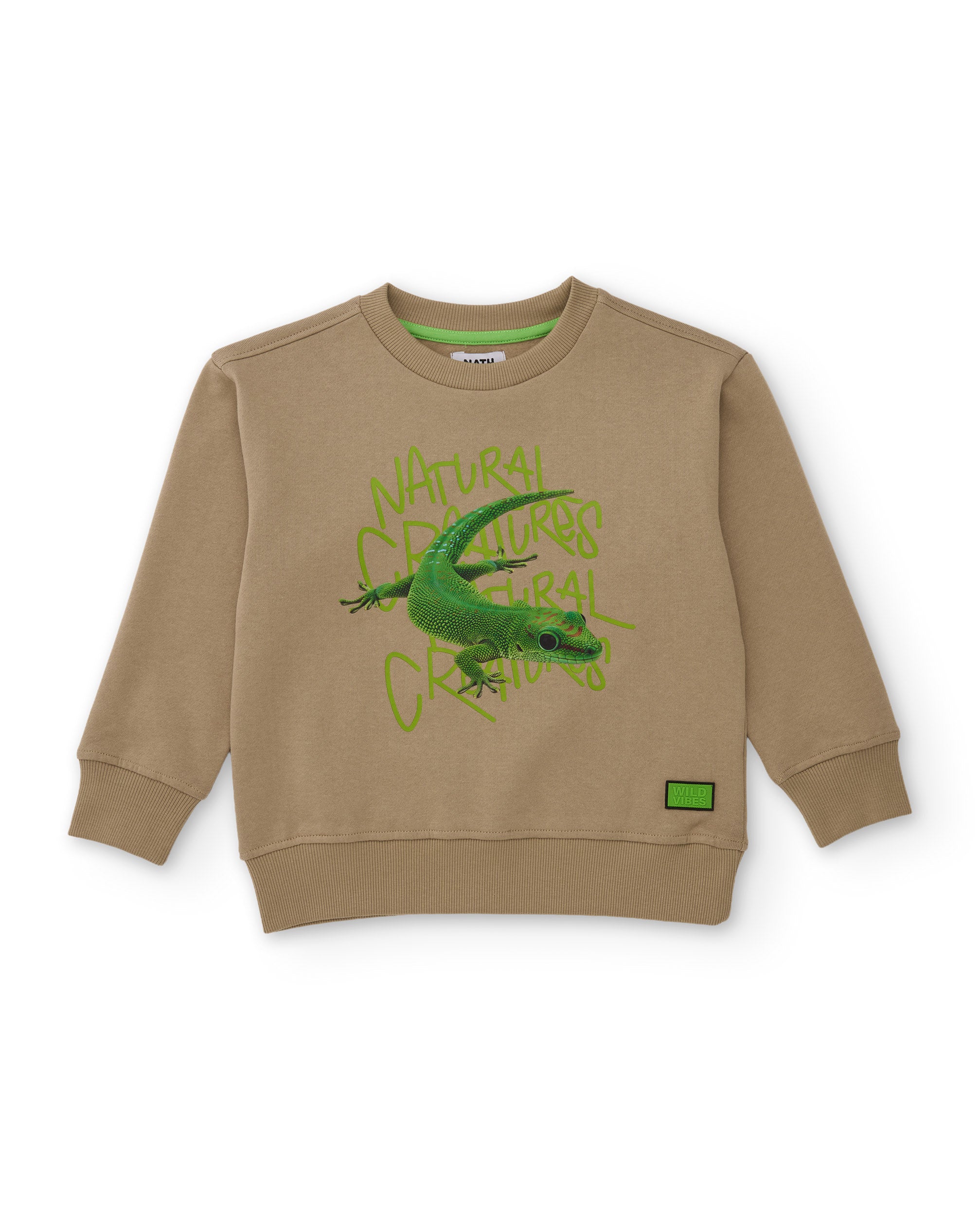 Conjunto de niño de punto con sudadera de gecko y pantalón jogger