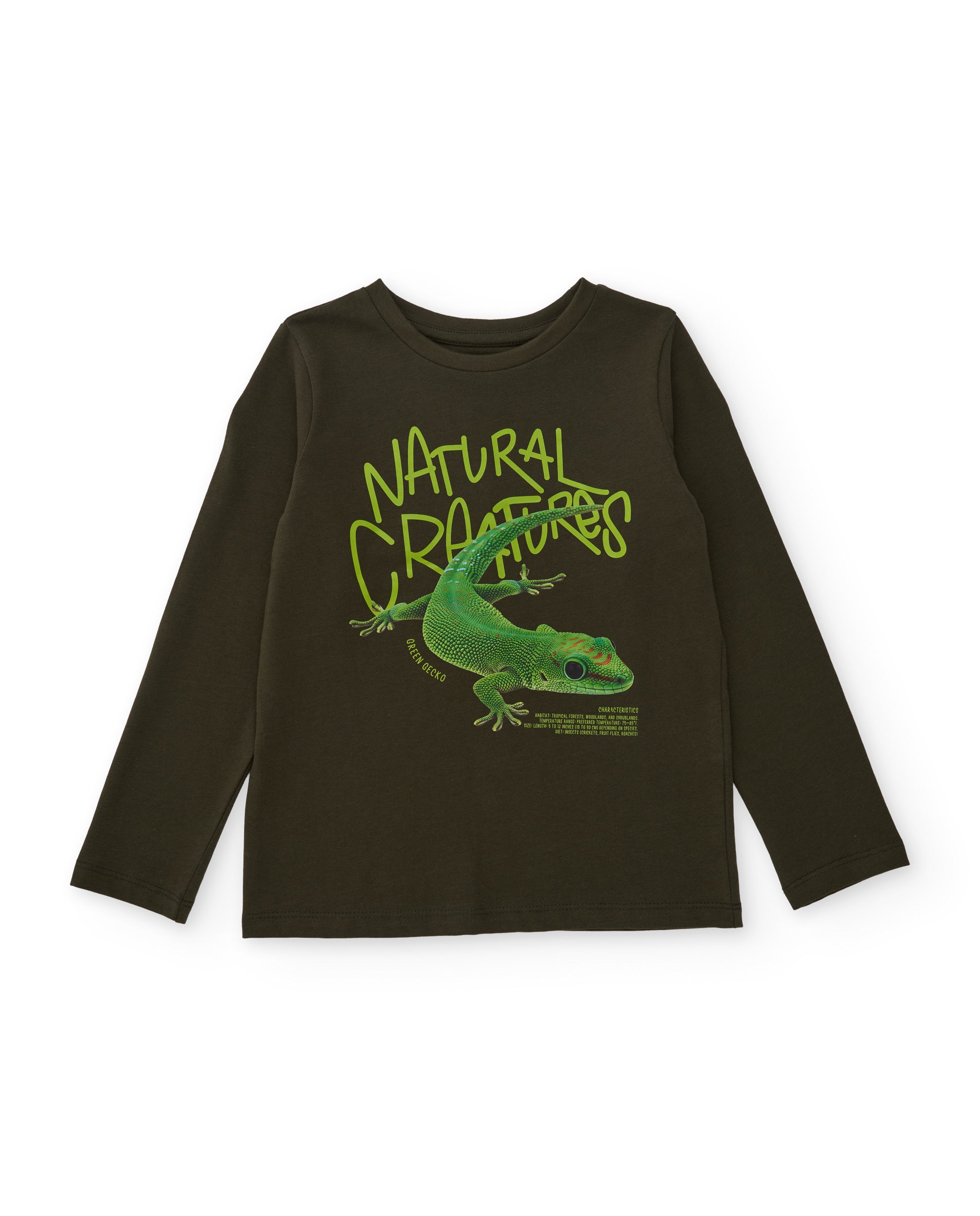 Camiseta de niño de punto con diseño de gecko y manga larga