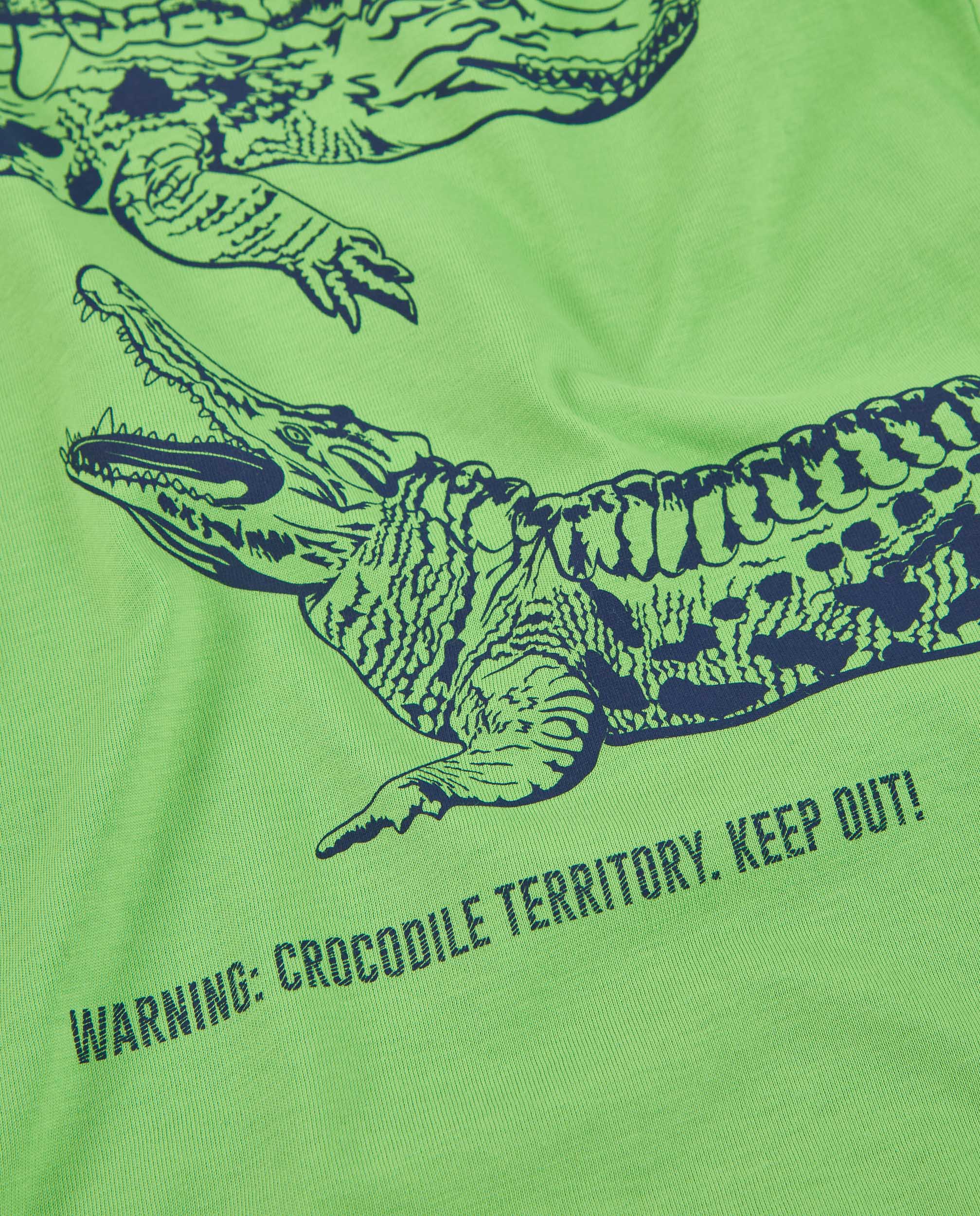 Camiseta de niño de punto con estampado de cocodrilo
