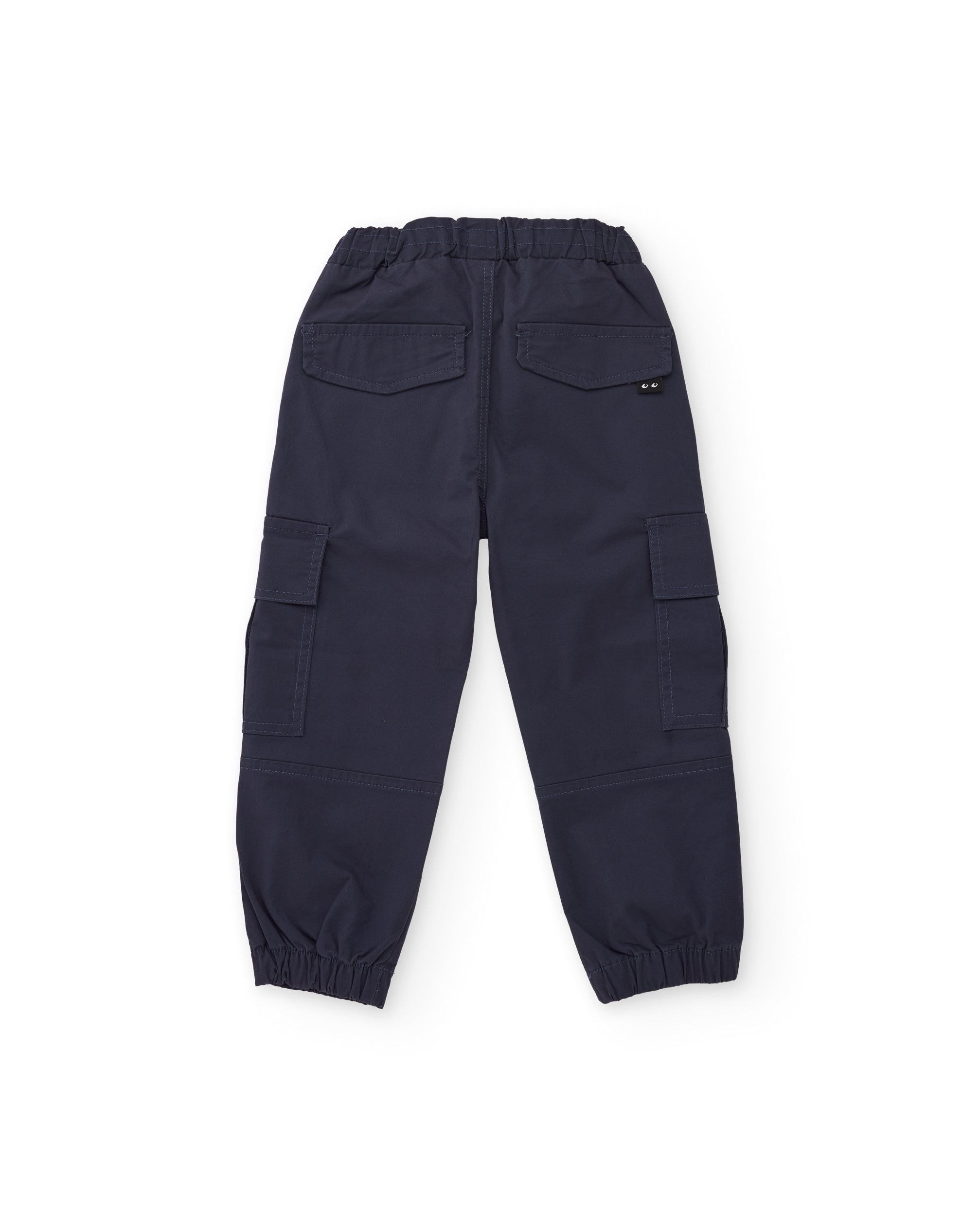 Pantalón cargo de niño de algodón con cintura elástica y bajos ajustados