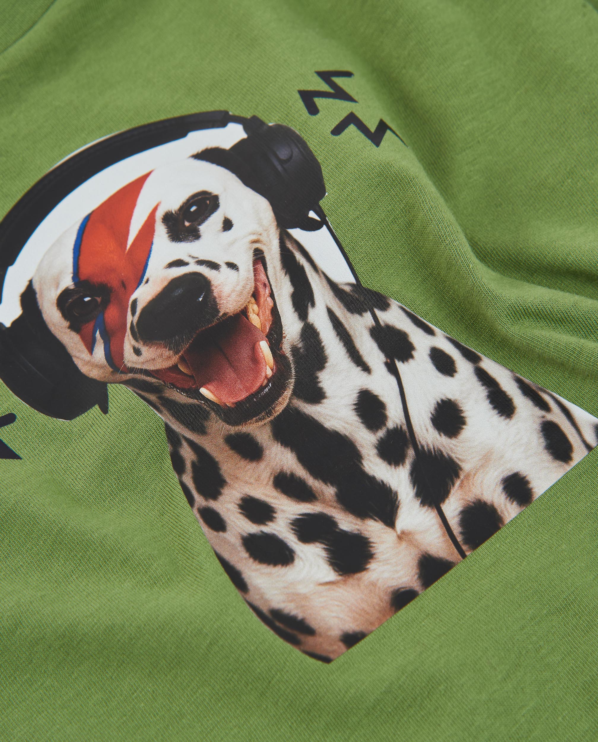 Camiseta de niño de punto con estampado de dálmata con cascos
