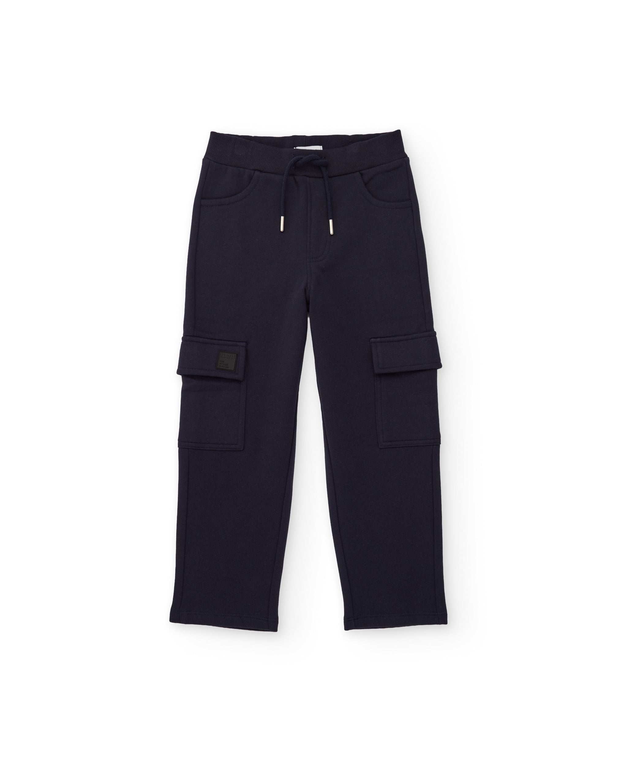 Pantalón de niño de felpa con bolsillos cargo y cintura ajustable