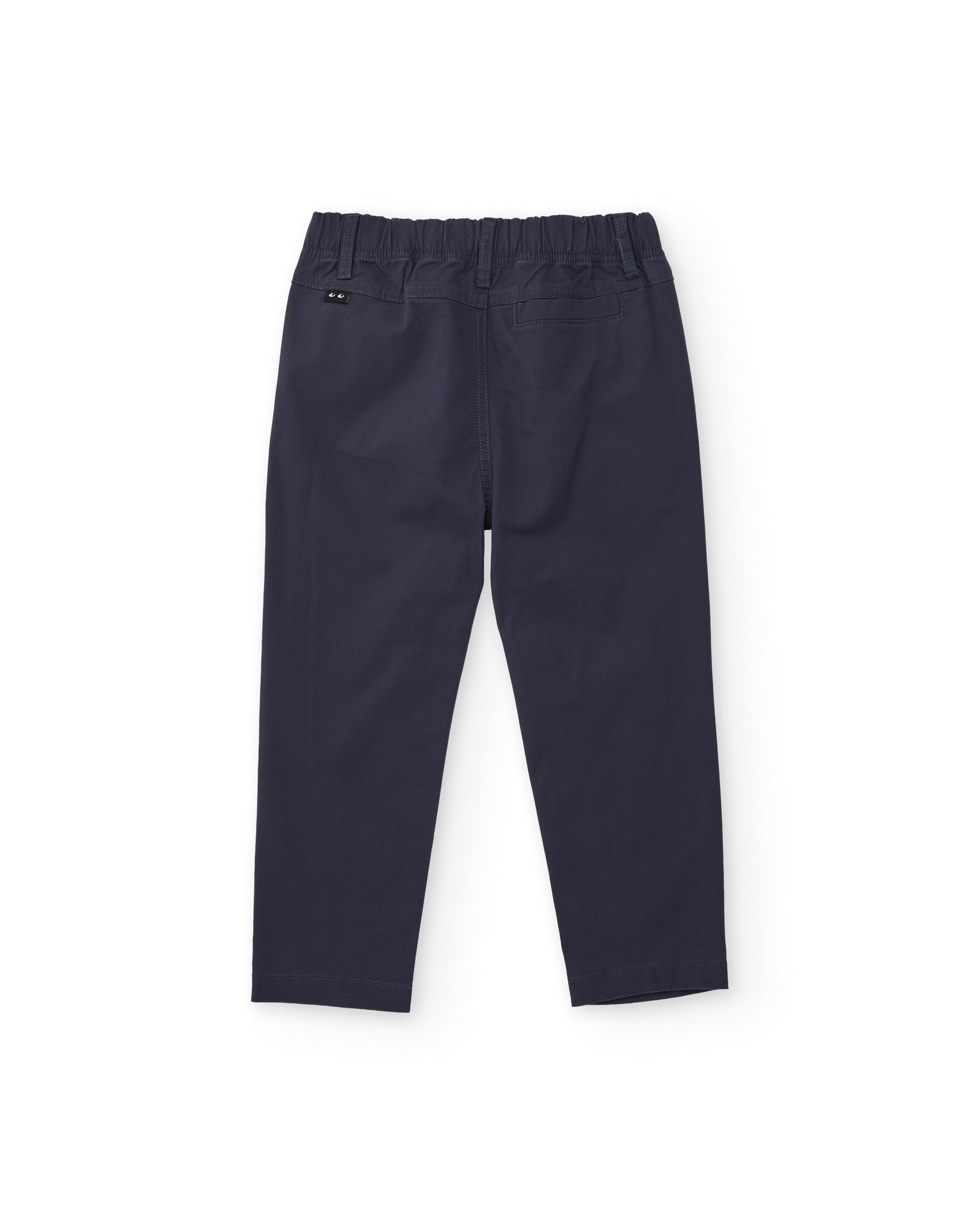 Pantalón chino de niño de tela plana con cintura elástica