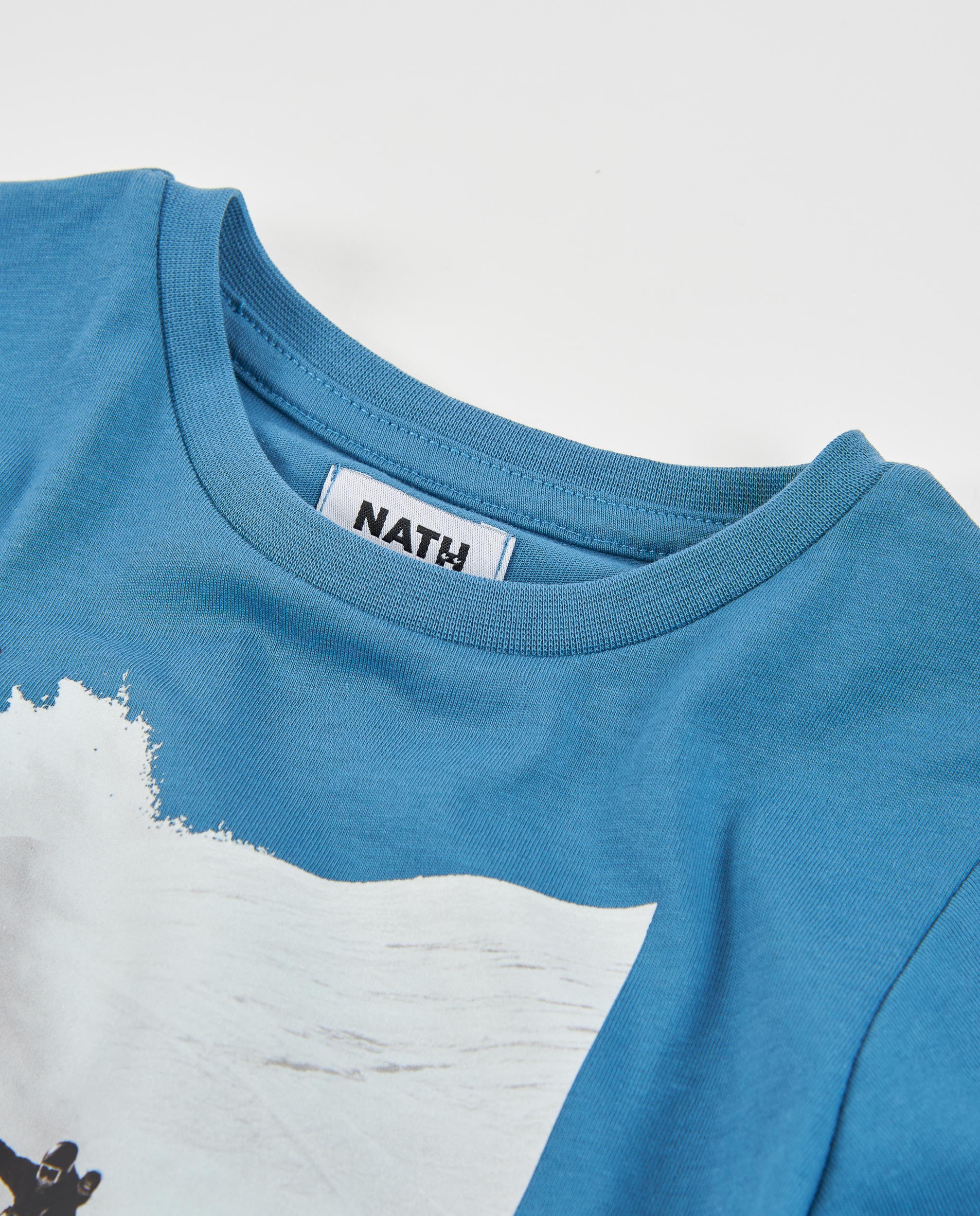 Camiseta de niño de punto con diseño de esquí
