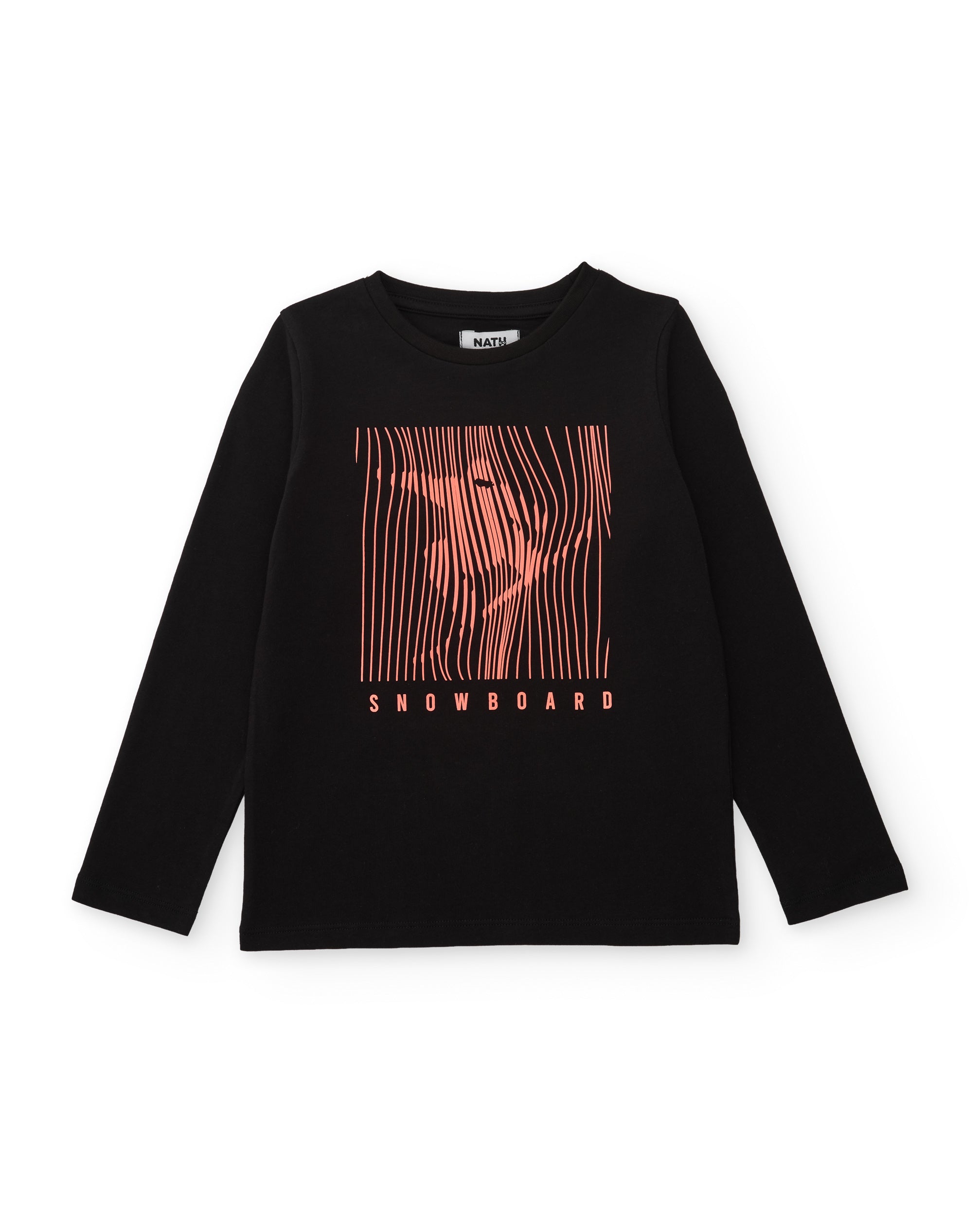 Camiseta de niño de punto con estampado gráfico en contraste
