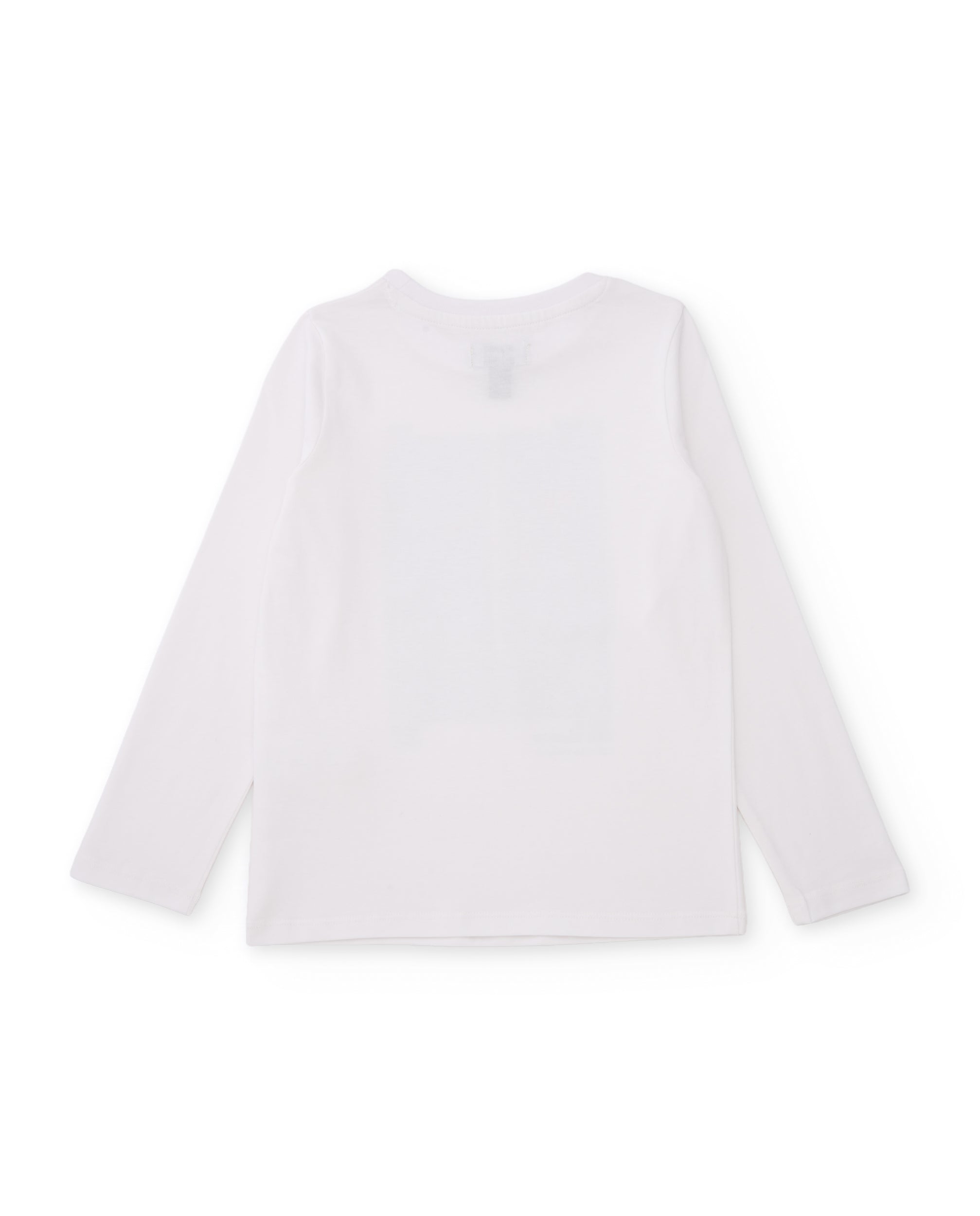 Camiseta de niño de punto con print frontal y manga larga