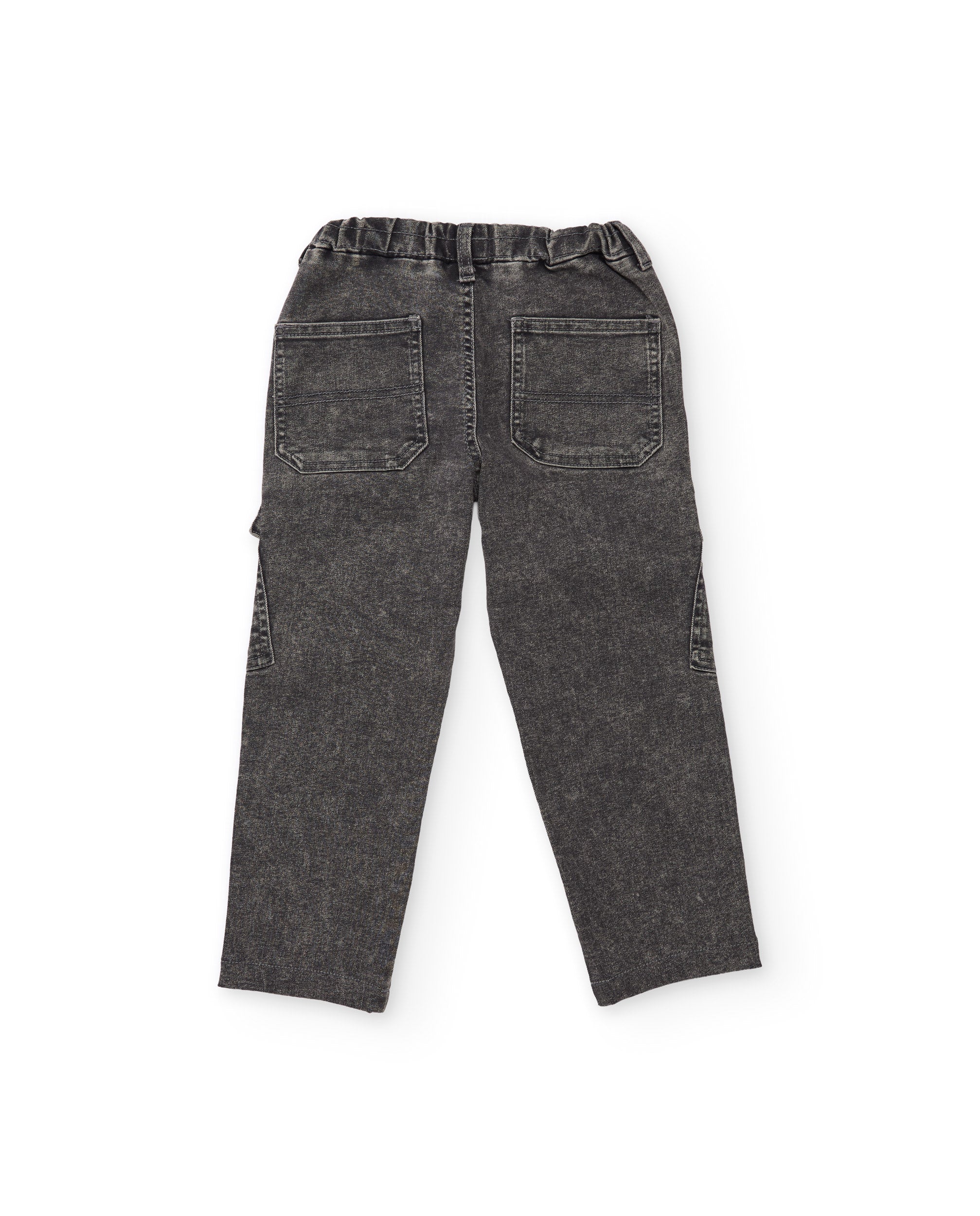 Pantalón cargo de niño de denim con bolsillos laterales