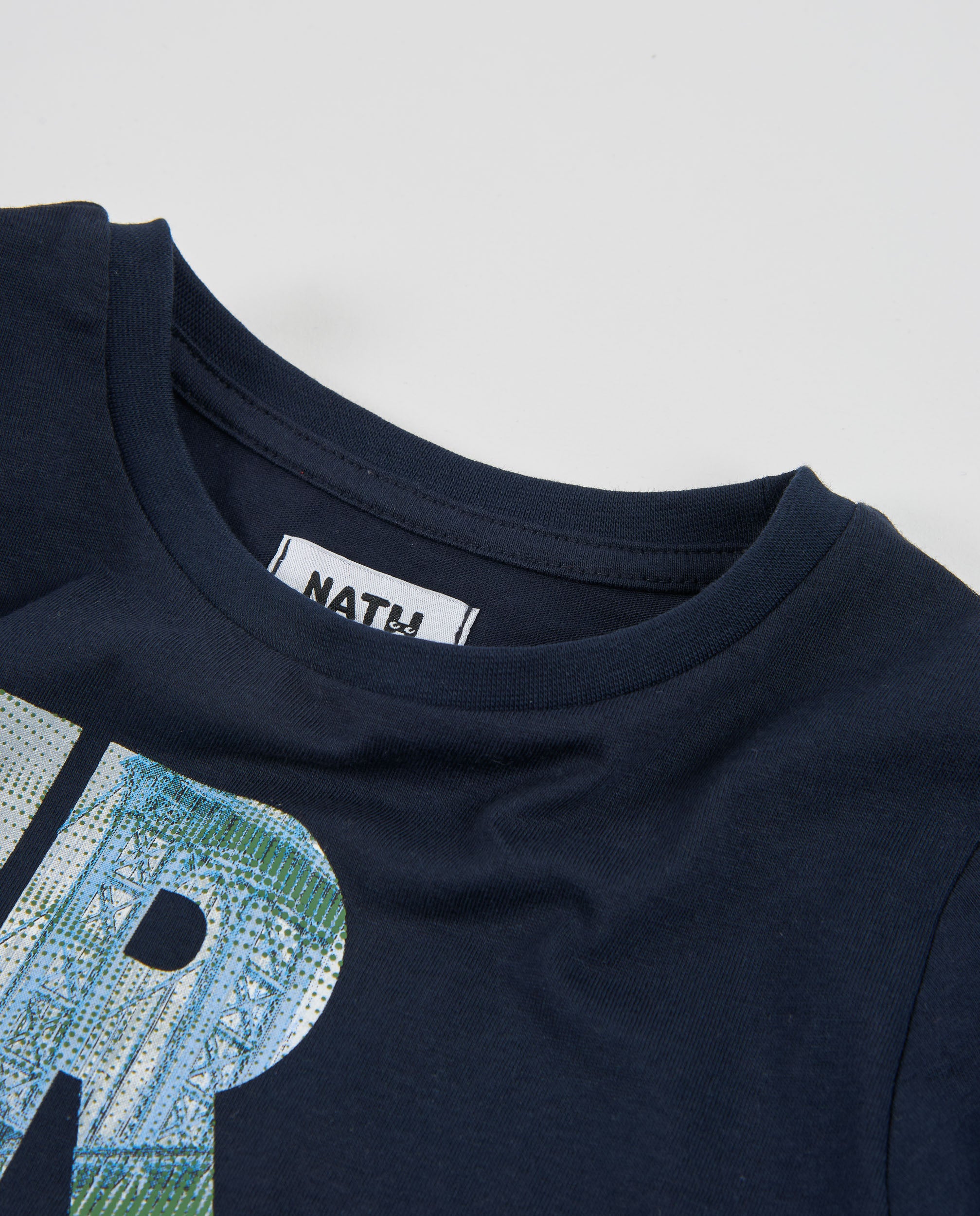 Camiseta de niño de punto con serigrafía urbana