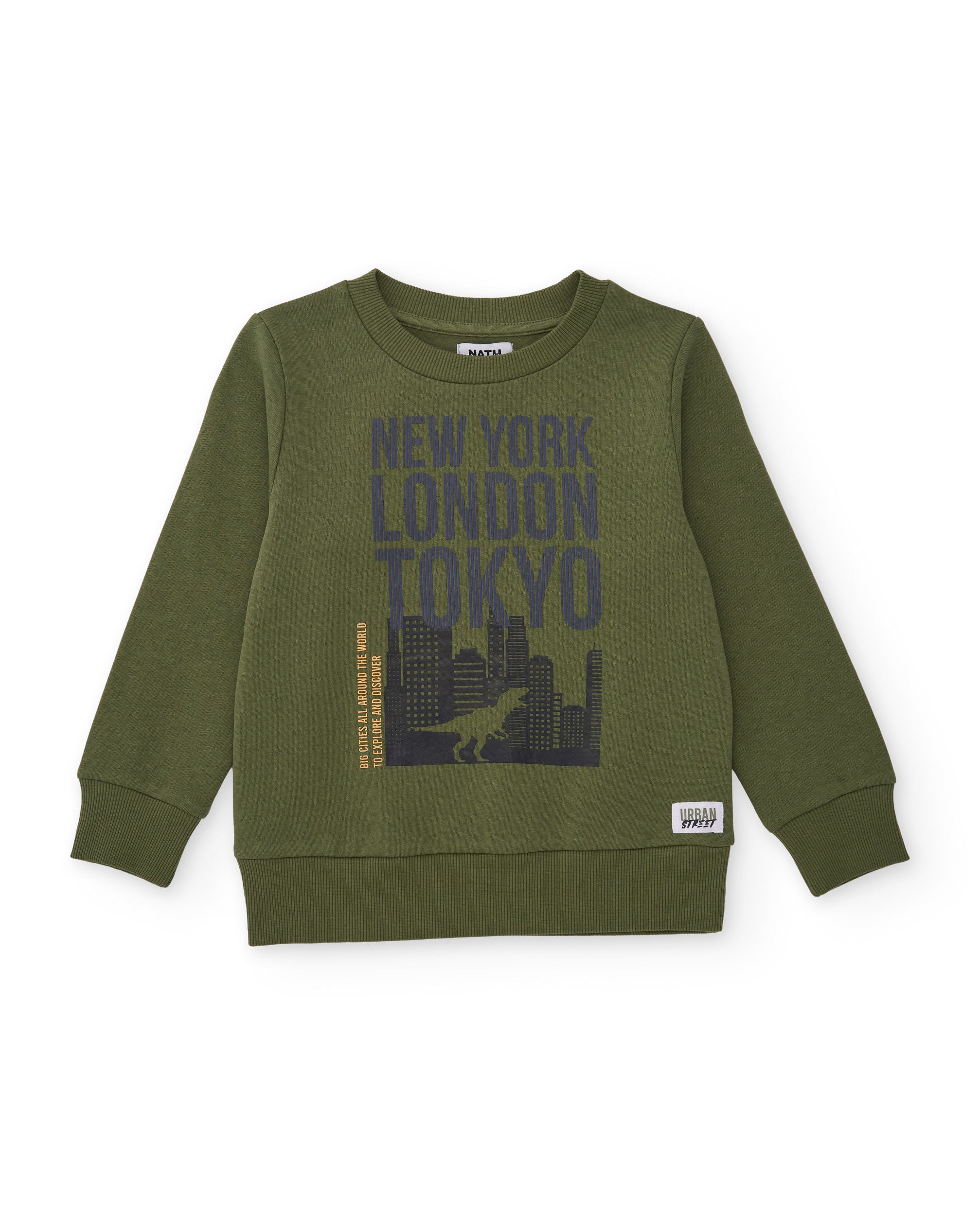 Sudadera de niño de algodón con estampado de skyline