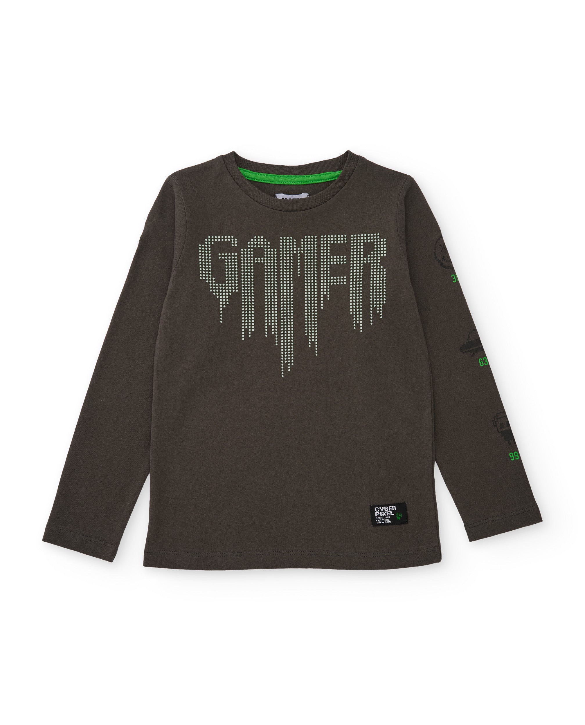 Camiseta de niño de algodón con estampado gamer