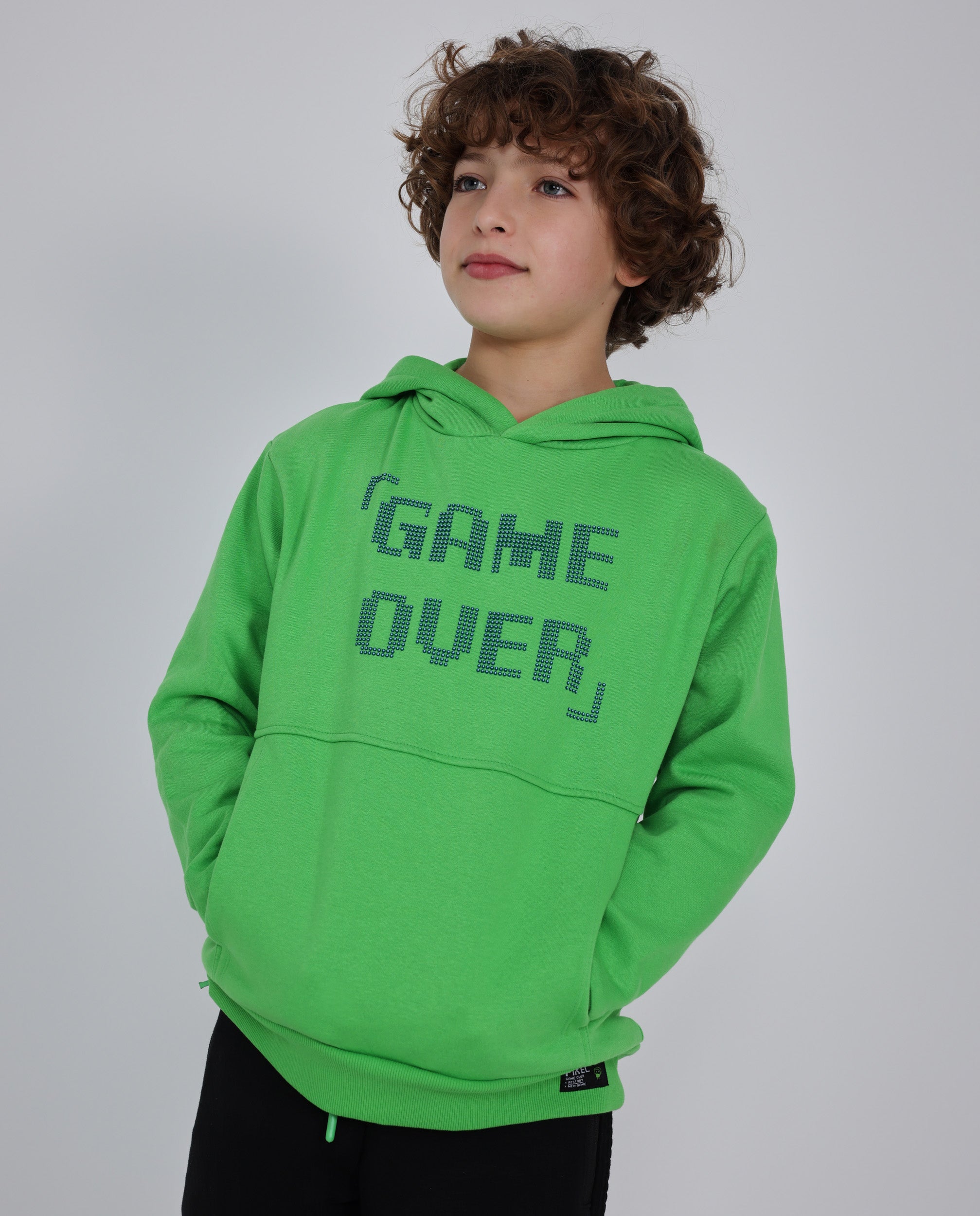 Sudadera de niño de felpa con capucha y diseño de videojuegos
