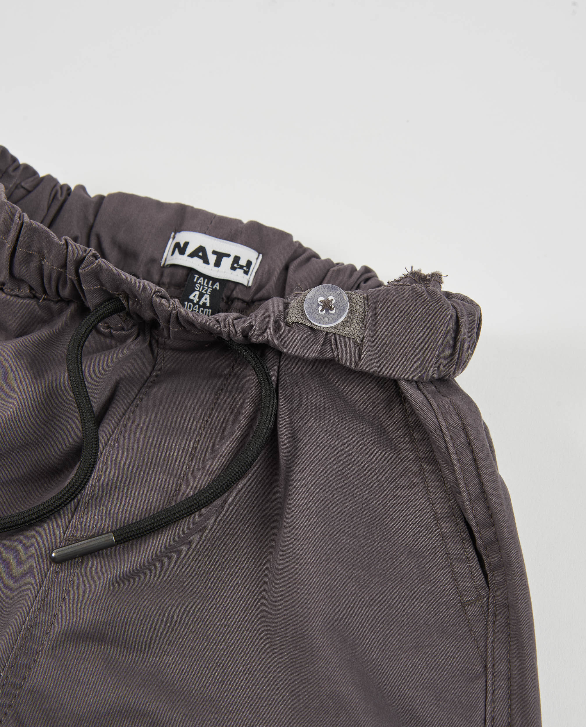 Pantalón cargo de niño de tela plana con cinturilla ajustable