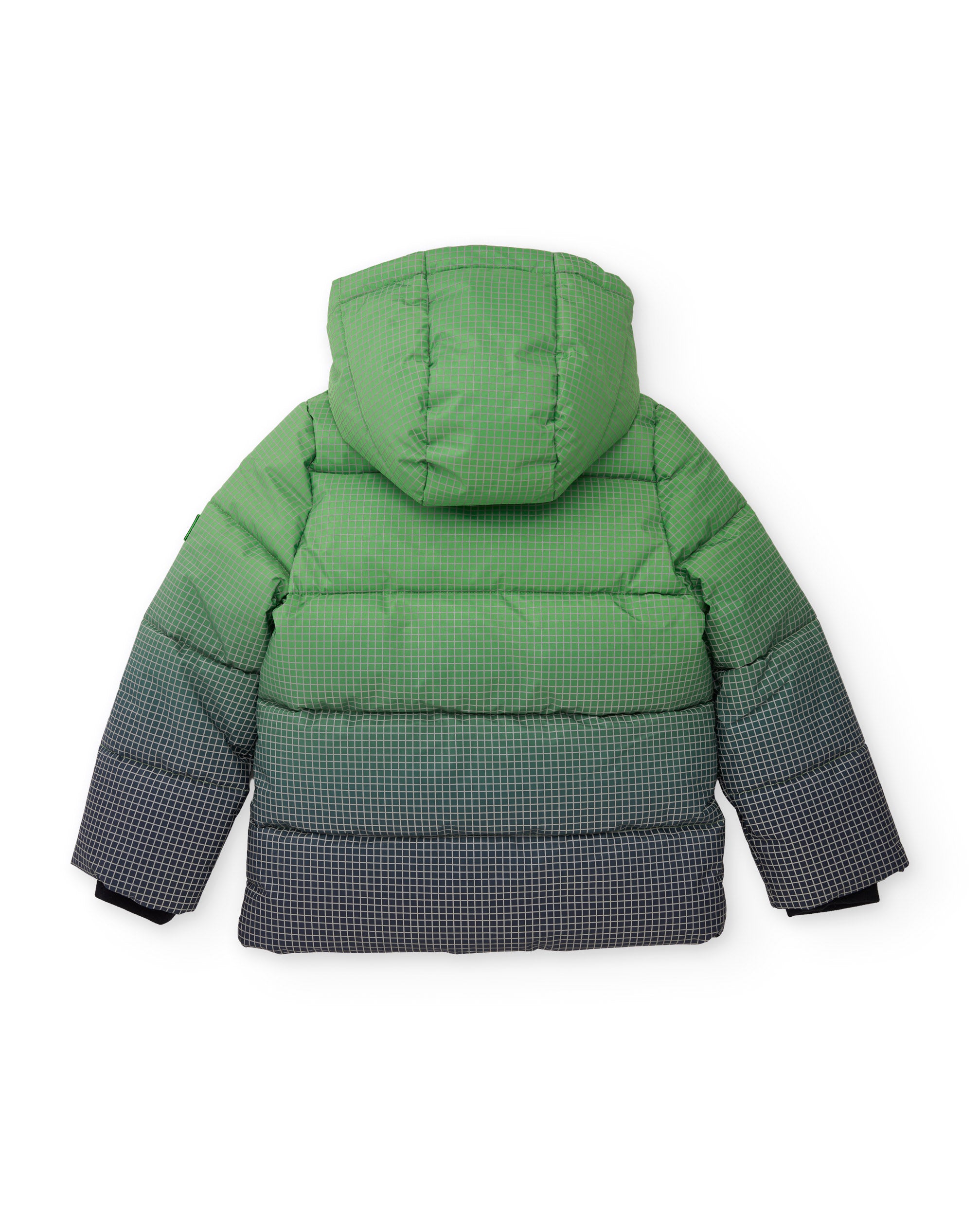 Abrigo de niño acolchado con estampado geométrico