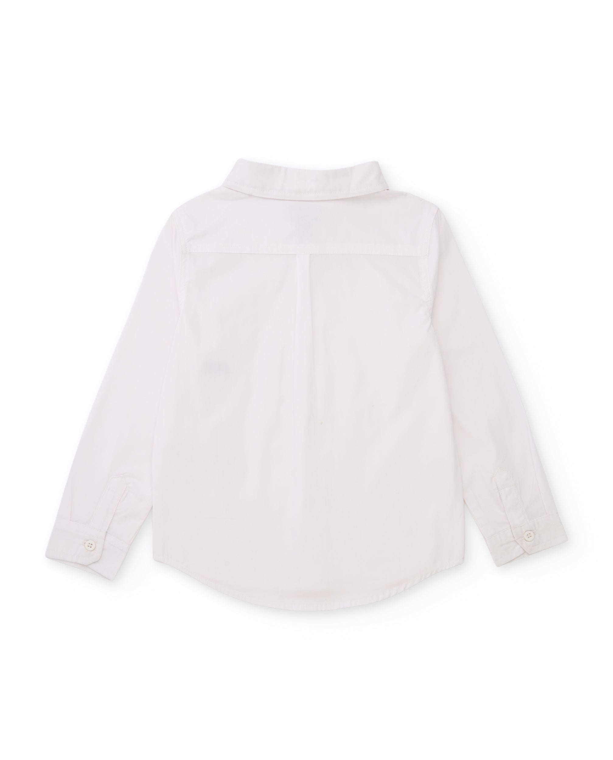 Camisa de niño de algodón con bolsillo frontal y corte clásico