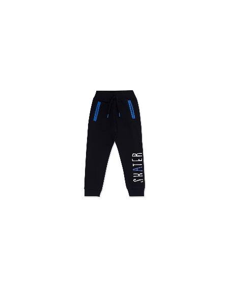 Black And Blue Boy Connect Plush Pants