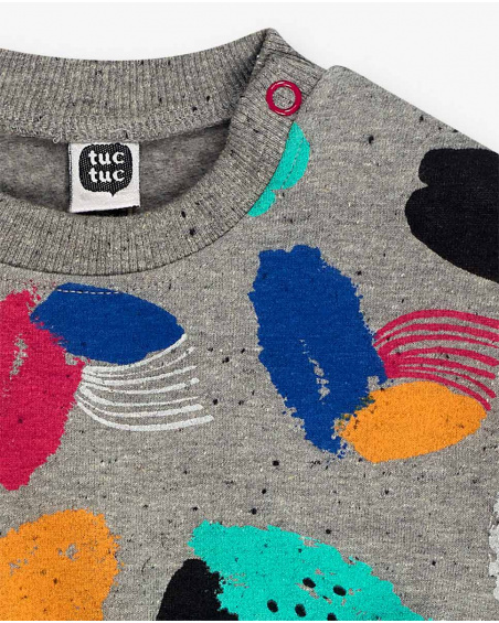 Girl's Gray Plush Sweatshirt Connect