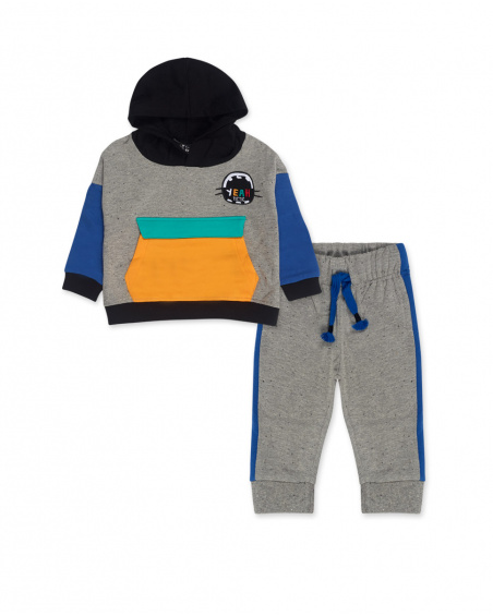 Connect Sweatshirt And Gray Plush Pants Boy