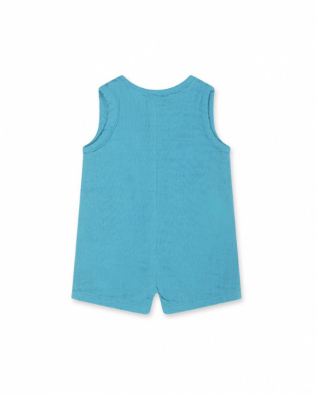 Blue flat jumpsuit for boy Turtles