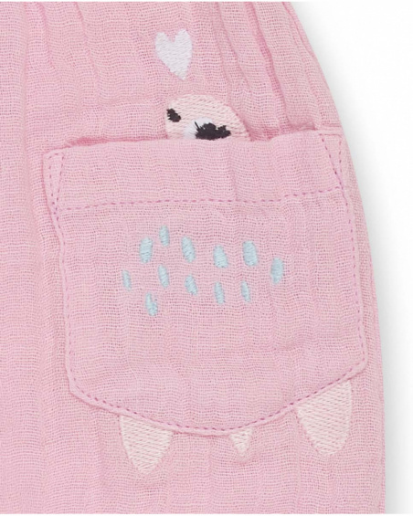 Pink flat jumpsuit for girl Turtles