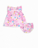 Girl's printed knit dress Turtles