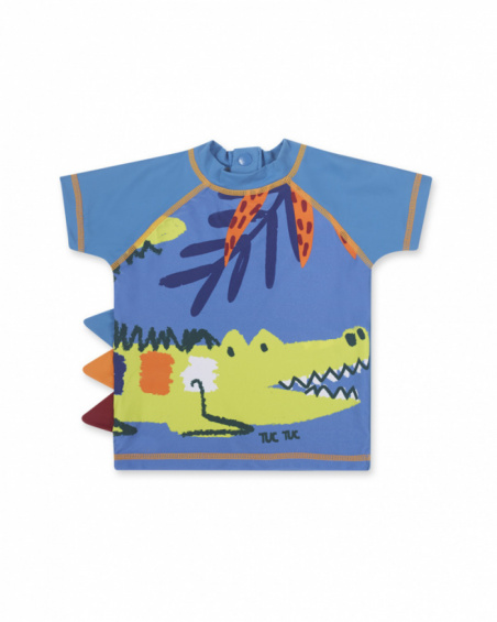 Boy's blue swim t-shirt Eco-Safari