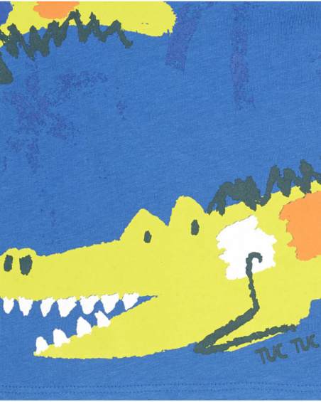 Blue knit T-shirt for boy Eco-Safari