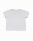 White knit T-shirt for boy Eco-Safari