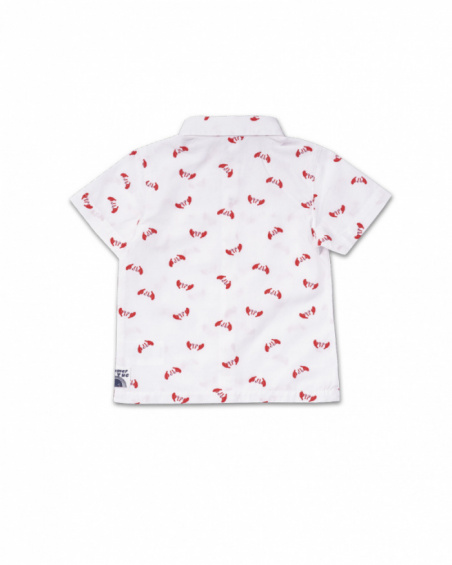Beach Day boy's white poplin shirt Beach Day boy's white poplin shirt
