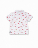 Beach Day boy's white poplin shirt Beach Day boy's white poplin shirt