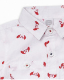 Beach Day boy's white poplin shirt Beach Day boy's white poplin shirt