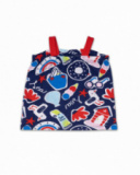 Girl's printed knit T-shirt Beach Day