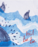 White knit shark t-shirt for boy Beach Day