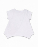 Wide white knit T-shirt for girl Beach Day