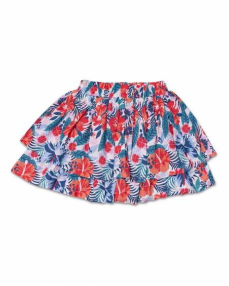 Girl's printed poplin skirt Hello Playa