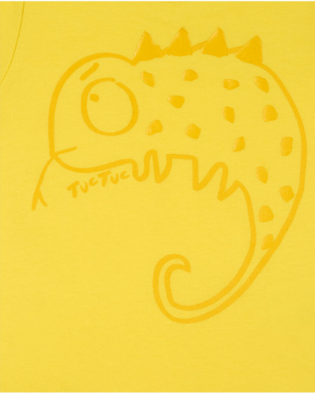 Yellow knit T-shirt for boy Basics Baby